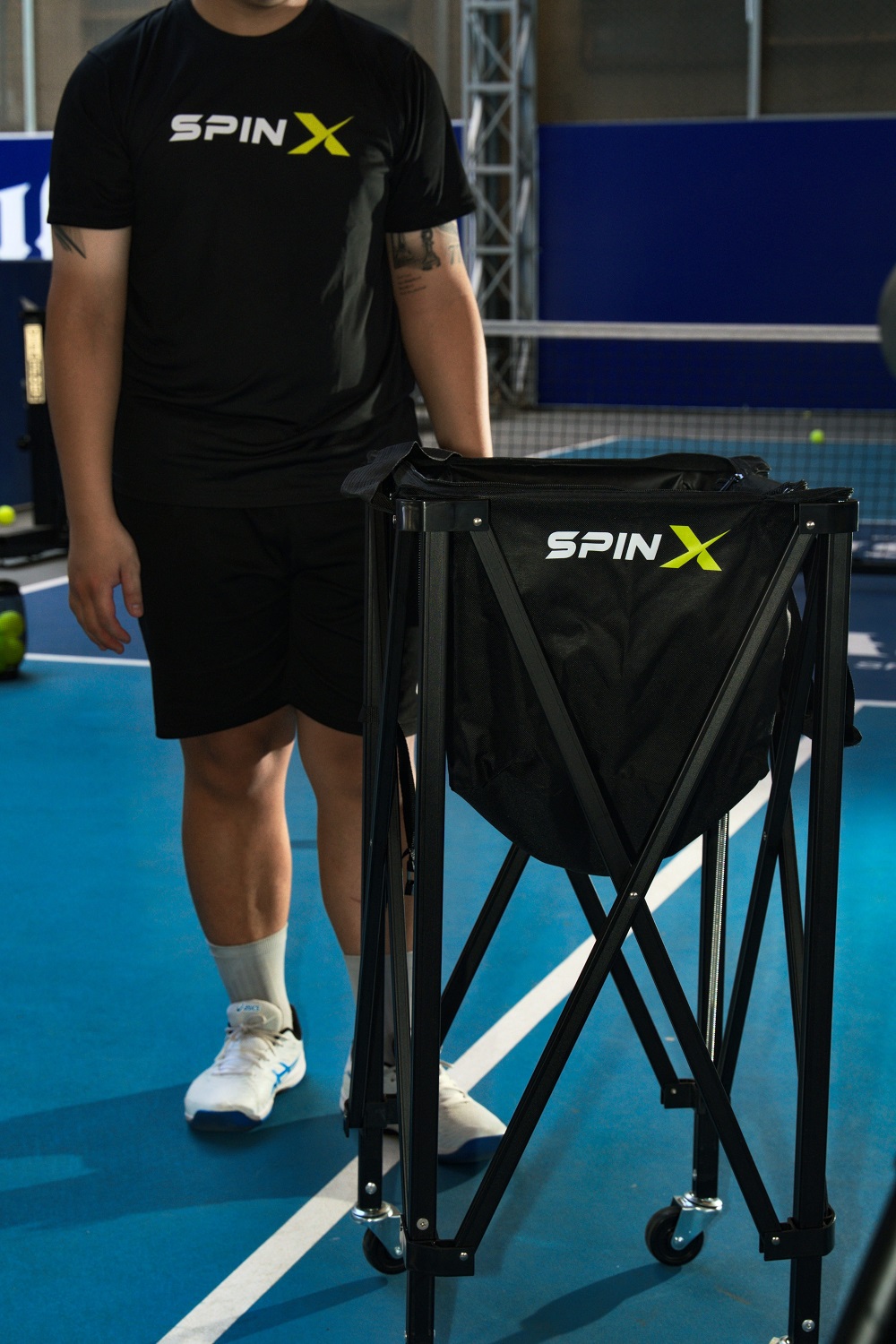 Xe Đẩy Đựng Bóng Tennis/ Pickleball SpinX Chính Hãng - Sức Chứa Siêu Lớn - Khung Chắc Chắn - Tiện Lợi Tháo Lấp Gấp Gọn